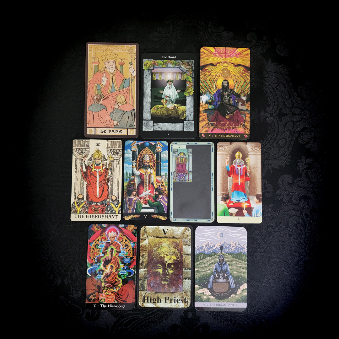 10 Mixed The Hierophant Tarot Cards