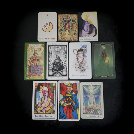 10 Mixed The High Priestess Tarot Cards