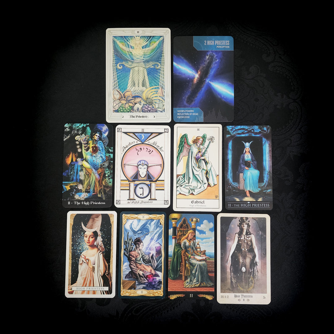 10 Mixed The High Priestess Tarot Cards