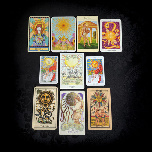 10 Mixed The Sun Tarot Cards