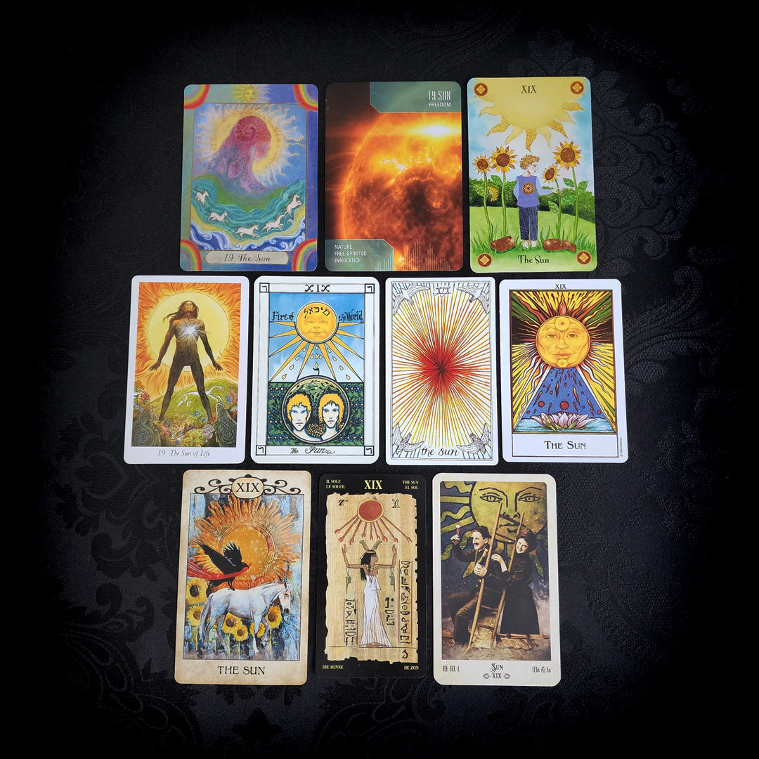 10 Mixed The Sun Tarot Cards