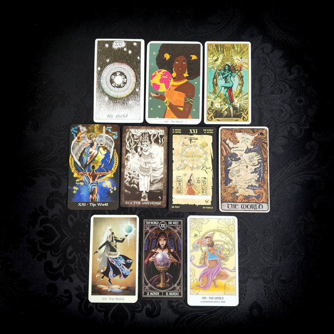 10 Mixed The World Tarot Cards