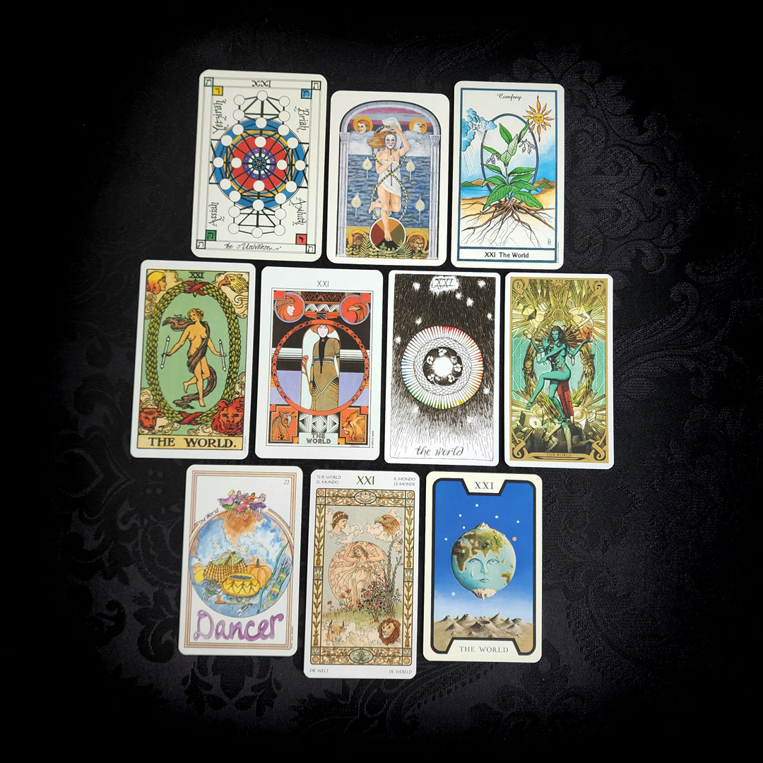 10 Mixed The World Tarot Cards